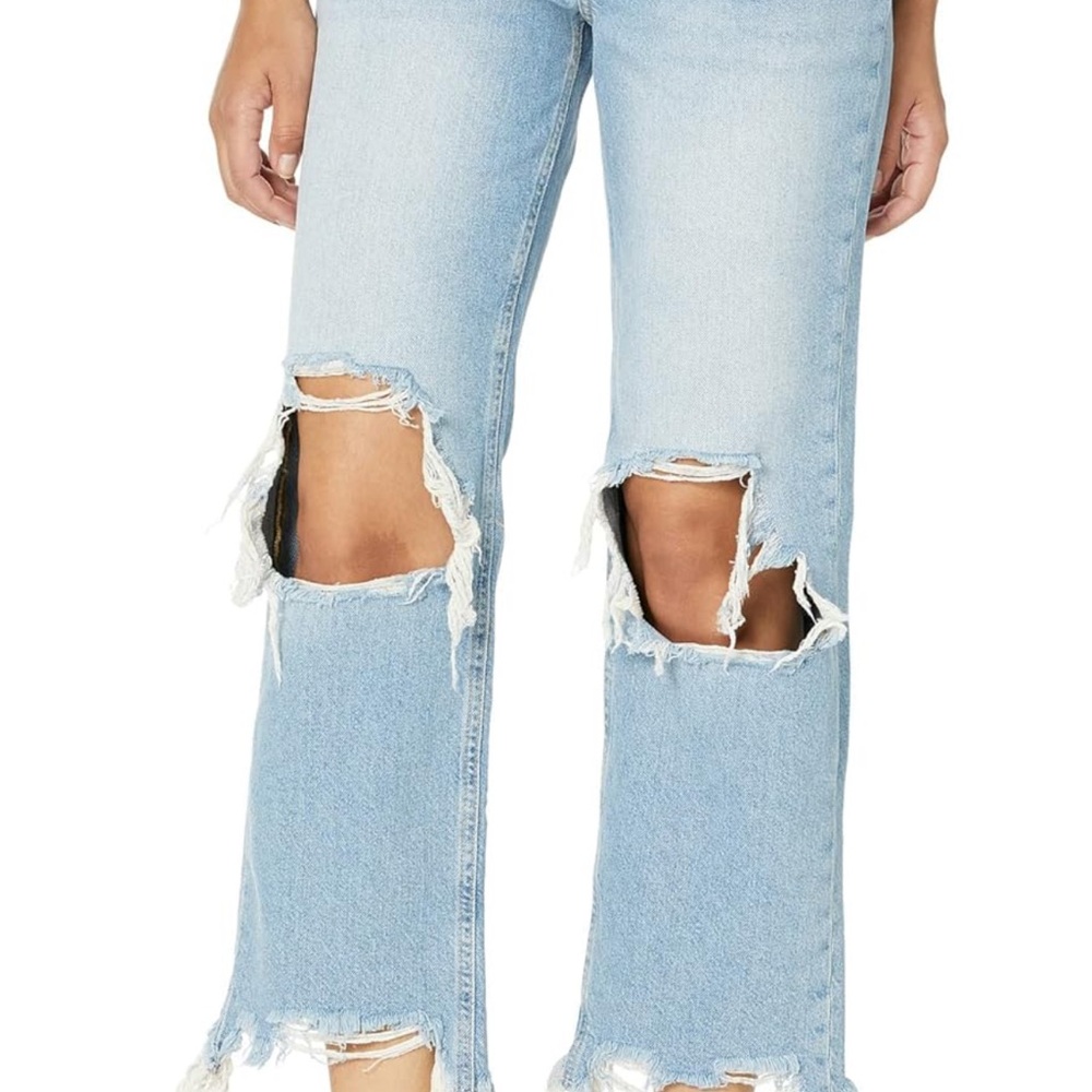 Free people Maggie mid rise Light Blue Distressed Women's Jeans